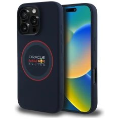Чохол Red Bull Silicone Red Ring для iPhone 16 Pro Max Navy with MagSafe (RBHMP16X24SIILVR)