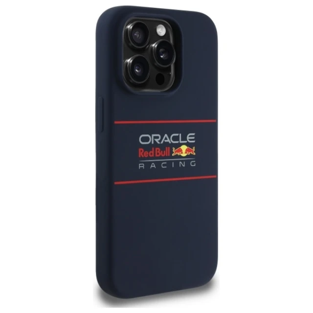 Чохол Red Bull Silicone Horizontal Logo для iPhone 15 Pro Navy with MagSafe (RBHMP15L24SIHSRV)