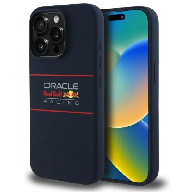 Чохол Red Bull Silicone Horizontal Logo для iPhone 15 Pro Max Navy with MagSafe (RBHMP15X24SIHSRV)