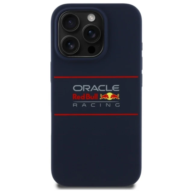 Чохол Red Bull Silicone Horizontal Logo для iPhone 15 Pro Max Navy with MagSafe (RBHMP15X24SIHSRV)