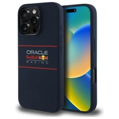 Чохол Red Bull Silicone Horizontal Logo для iPhone 16 Pro Navy with MagSafe (RBHMP16L24SIHSRV)