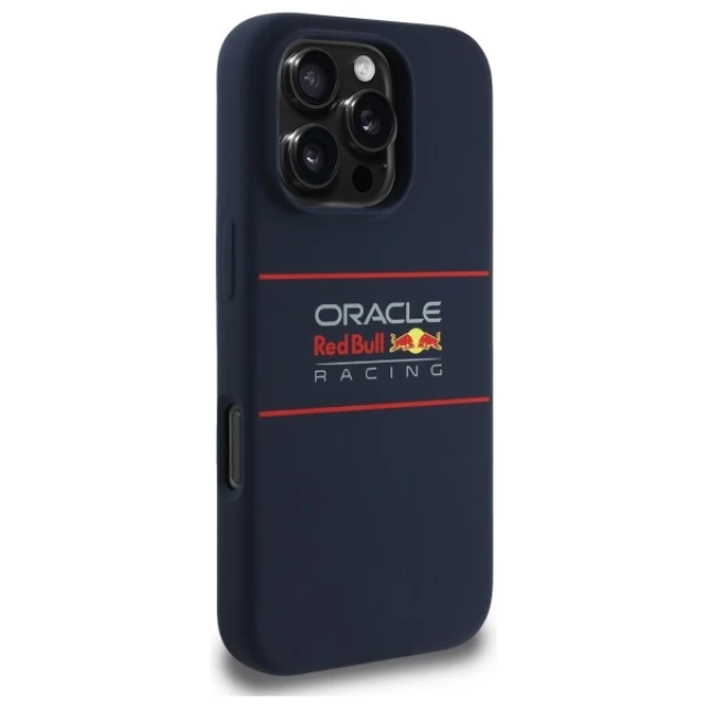 Чохол Red Bull Silicone Horizontal Logo для iPhone 16 Pro Navy with MagSafe (RBHMP16L24SIHSRV)