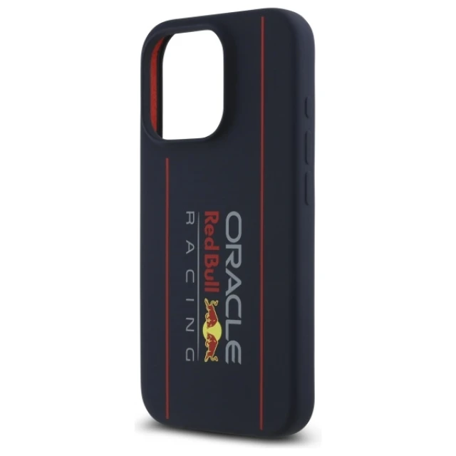 Чехол Red Bull Silicone Vertical Logo для iPhone 15 Pro Navy with MagSafe (RBHMP15L24SIOLRV)
