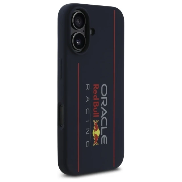 Чохол Red Bull Silicone Vertical Logo для iPhone 16 Navy with MagSafe (RBHMP16S24SIOLRV)