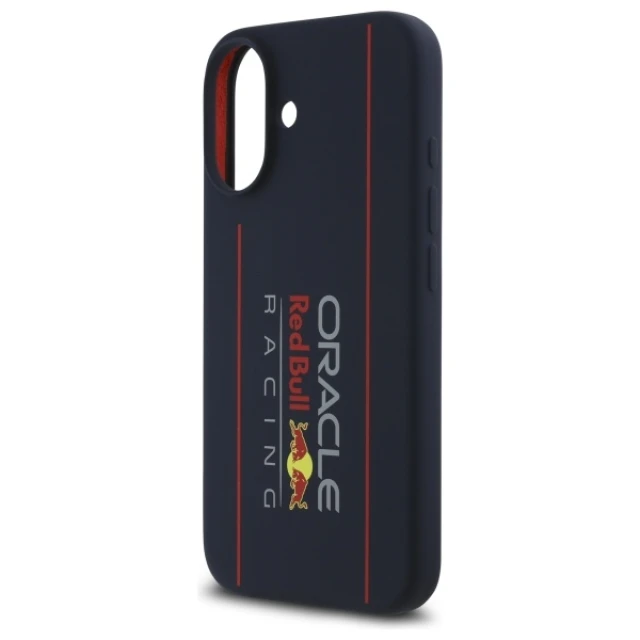Чохол Red Bull Silicone Vertical Logo для iPhone 16 Navy with MagSafe (RBHMP16S24SIOLRV)