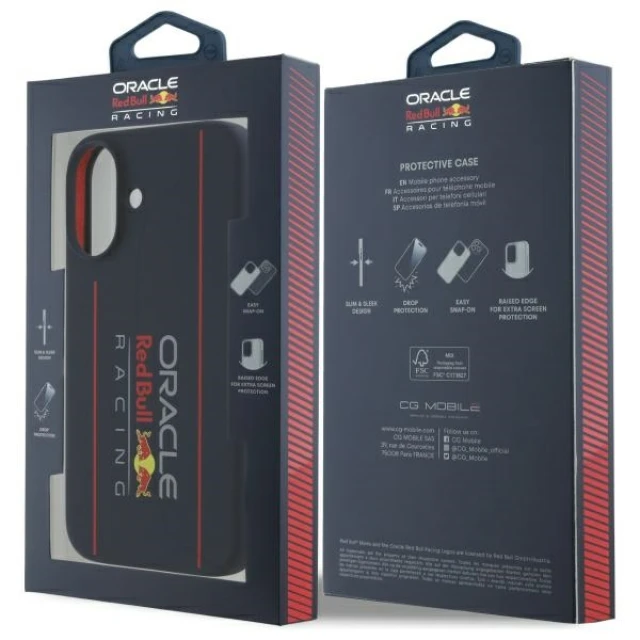 Чохол Red Bull Silicone Vertical Logo для iPhone 16 Navy with MagSafe (RBHMP16S24SIOLRV)
