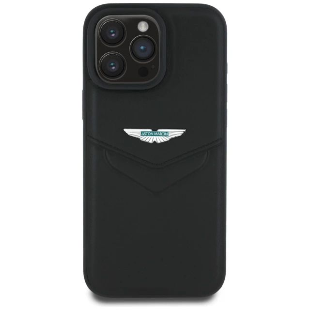 Чохол Aston Martin HC Leather Victory Design для iPhone 16 Pro Black (ASHCP16LPVIK)