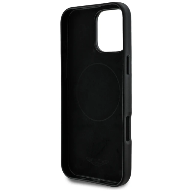 Чохол Aston Martin HC FW Logo для iPhone 16 Pro Max Black with MagSafe (ASHMP16XPLOK)