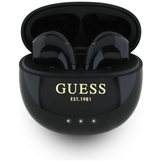Беспроводные наушники Guess Glossy Effect Egg Shape Printed Classic Logo Black (GUTWSOGELEK)