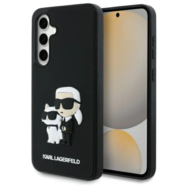 Чохол Karl Lagerfeld 3D Rubber Karl & Choupette для Samsung Galaxy S24 FE (S721) Black (KLHCS24FE3DRKCNK)