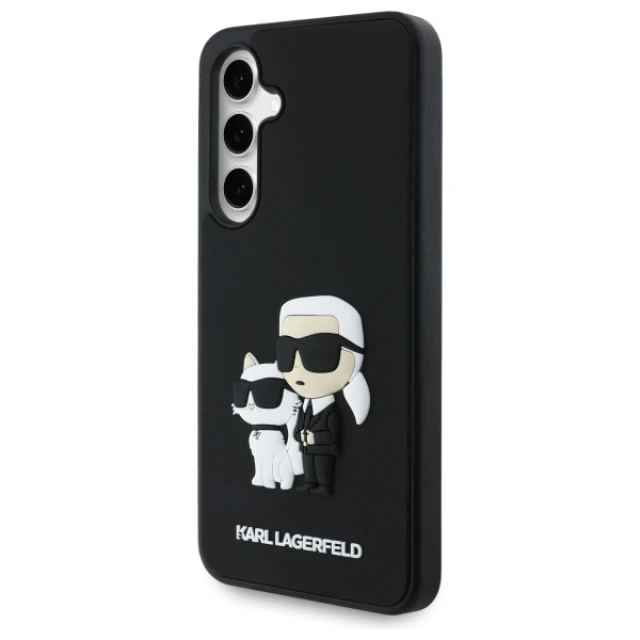 Чохол Karl Lagerfeld 3D Rubber Karl & Choupette для Samsung Galaxy S24 FE (S721) Black (KLHCS24FE3DRKCNK)