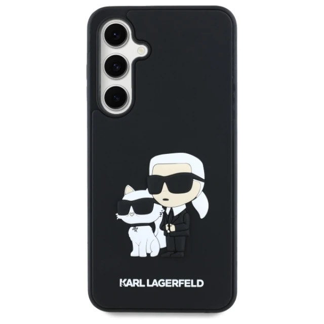 Чохол Karl Lagerfeld 3D Rubber Karl & Choupette для Samsung Galaxy S24 FE (S721) Black (KLHCS24FE3DRKCNK)