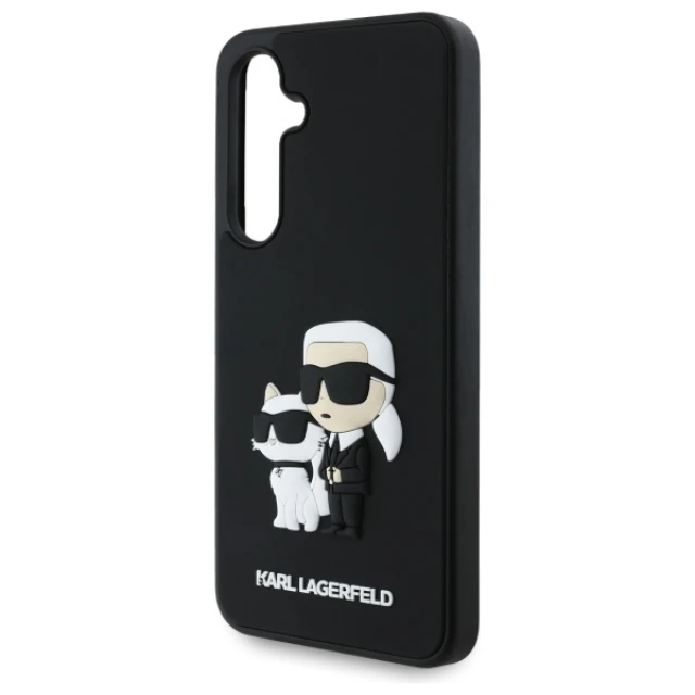 Чохол Karl Lagerfeld 3D Rubber Karl & Choupette для Samsung Galaxy S24 FE (S721) Black (KLHCS24FE3DRKCNK)