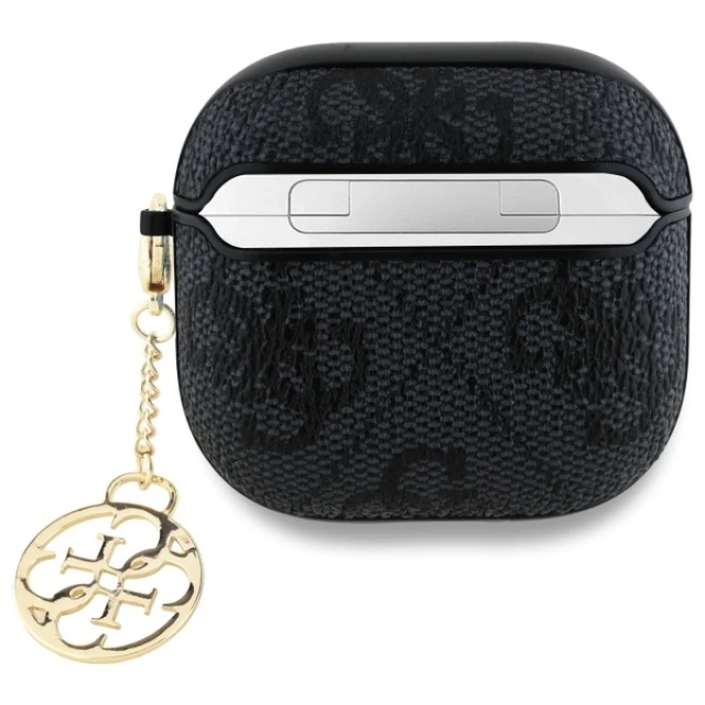 Чохол для навушників Guess 4G Charm Collection для AirPods 4 Black (GUA4G4GSMK)