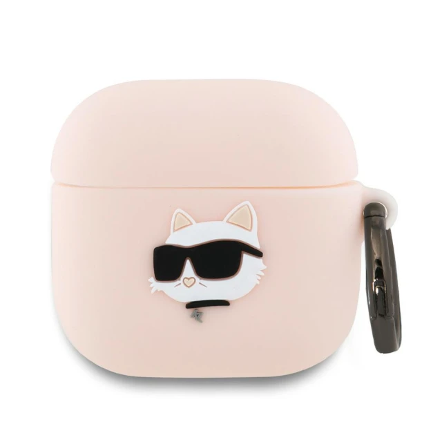 Чохол для навушників Karl Lagerfeld Silicone Choupette Head 3D для AirPods 4 Pink (KLA4RUNCHP)