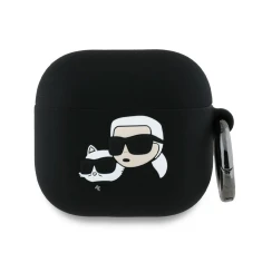 Чехол для наушников Karl Lagerfeld Silicone Karl & Choupette Head 3D для AirPods 4 Black (KLA4RUNKCHK)
