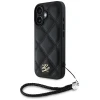Чохол Karl Lagerfeld Quilted Initial Logo & Chain Strap для iPhone 16 Black (KLHCP16SPSQSKLSMSK)
