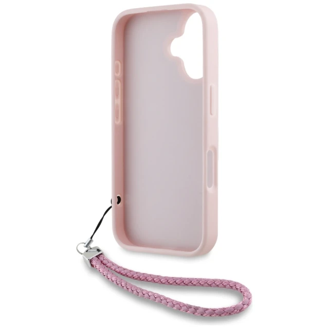 Чохол Karl Lagerfeld Quilted Initial Logo & Chain Strap для iPhone 16 Pink (KLHCP16SPSQSKLSMSP)
