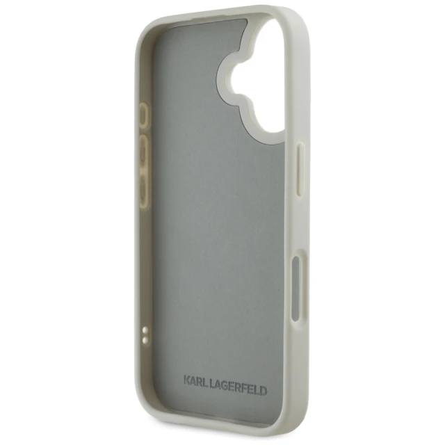 Чохол Karl Lagerfeld 3D Rubber Double Heads для iPhone 16 Beige (KLHCP16SRBCKCHLE)