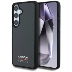 Чехол Red Bull Carbon Fiber Shiny Logo для Samsung Galaxy S25 (S931) Black with MagSafe (RBHMS25S24CFILSK)
