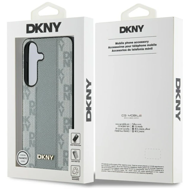 Чохол DKNY Leather Checkered Pattern для Samsung Galaxy S25 Beige (DKHMS25SPCPVSLE)