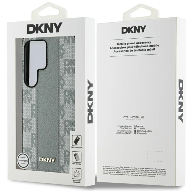 Чохол DKNY Leather Checkered Pattern для Samsung Galaxy S25 Ultra Taupe (DKHMS25LPCPVSLE)
