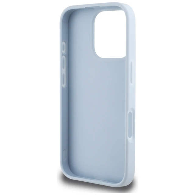 Чохол Guess Grained Big 4G Logo Small Classic Logo для iPhone 16 Pro Blue (GUHCP16LPGT4MBB)
