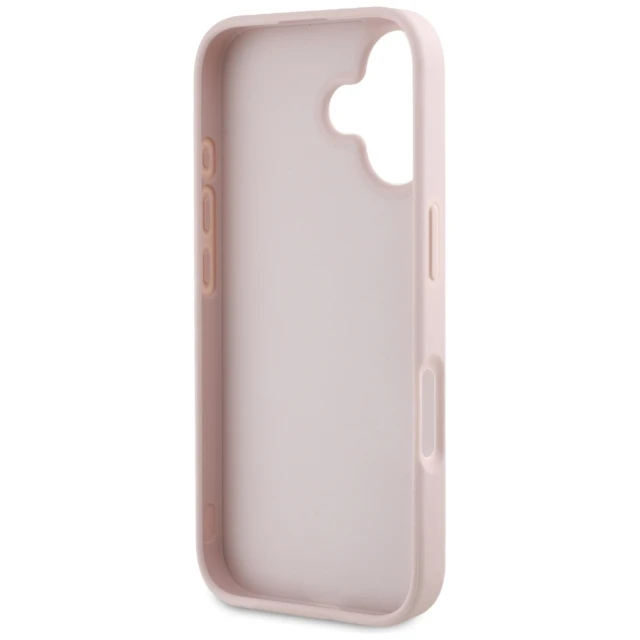 Чохол Guess Grained Big 4G Logo Small Classic Logo для iPhone 16 Pink (GUHCP16SPGT4MBP)
