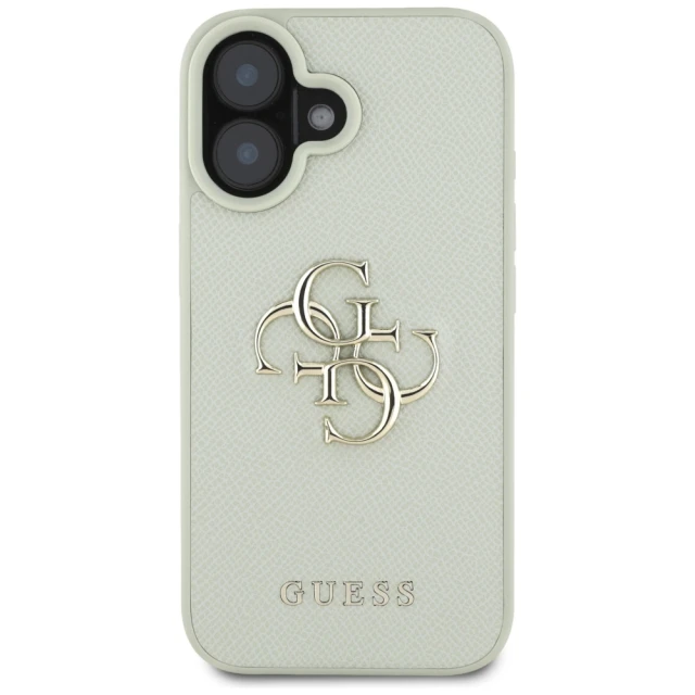 Чохол Guess Grained Big 4G Logo Small Classic Logo для iPhone 16 Green (GUHCP16SPGT4MBN)
