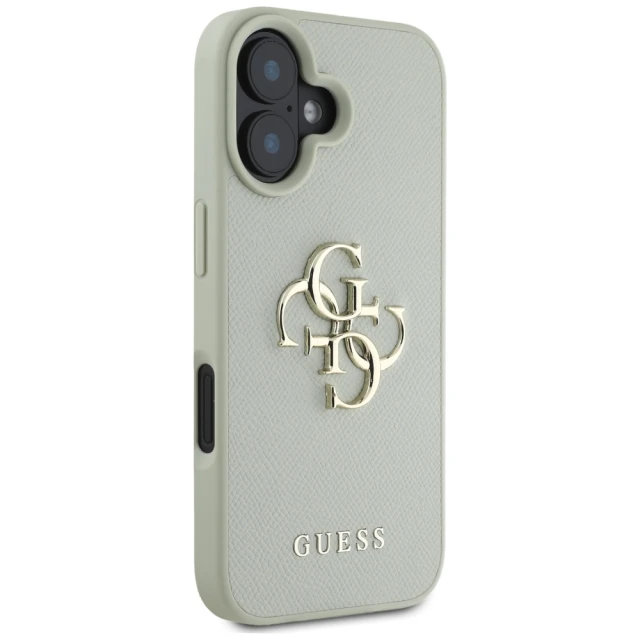 Чохол Guess Grained Big 4G Logo Small Classic Logo для iPhone 16 Green (GUHCP16SPGT4MBN)
