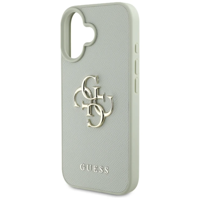 Чохол Guess Grained Big 4G Logo Small Classic Logo для iPhone 16 Green (GUHCP16SPGT4MBN)
