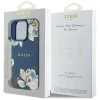 Чохол Guess Grained Printed Flower Pattern для iPhone 16 Pro Blue with MagSafe (GUHMP16LPGNMPLMB)