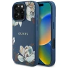 Чохол Guess Grained Printed Flower Pattern для iPhone 16 Pro Max Blue with MagSafe (GUHMP16XPGNMPLMB)