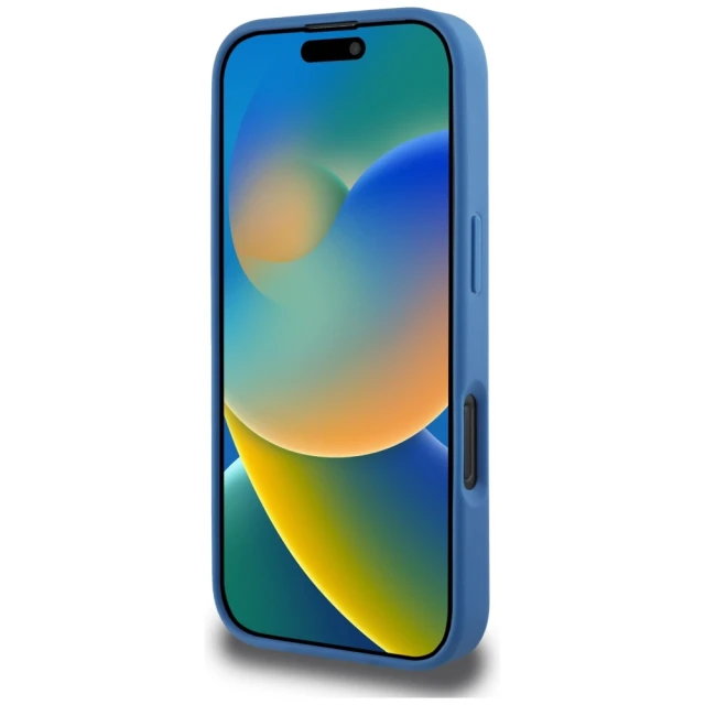 Чохол Guess 4G Round Patch Classic Logo для iPhone 16 Pro Blue with MagSafe (GUHMP16LP4PGRSGB)