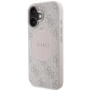 Чохол Guess 4G Round Patch Classic Logo для iPhone 16 Pink with MagSafe (GUHMP16SP4PGRSGP)