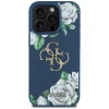 Чохол Guess Grained Roses Big 4G Logo для iPhone 16 Pro Blue (GUHCP16LPGROP4MB)