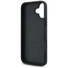 Чехол Guess Grained Hot Stamp Peony Pattern Triangle Logo для iPhone 16 Black with MagSafe (GUHMP16SPGBTMK)