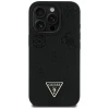 Чохол Guess Grained Hot Stamp Peony Pattern Triangle Logo для iPhone 16 Pro Max Black with MagSafe (GUHMP16XPGBTMK)