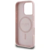 Чохол Guess Grained Hot Stamp Peony Pattern Triangle Logo для iPhone 16 Pro Pink with MagSafe (GUHMP16LPGBTMP)