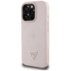 Чохол Guess Grained Hot Stamp Peony Pattern Triangle Logo для iPhone 16 Pro Max Pink with MagSafe (GUHMP16XPGBTMP)