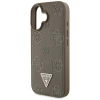 Чохол Guess Grained Hot Stamp Peony Pattern Triangle Logo для iPhone 16 Brown with MagSafe (GUHMP16SPGBTMW)