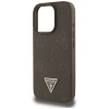 Чохол Guess Grained Hot Stamp Peony Pattern Triangle Logo для iPhone 16 Pro Brown with MagSafe (GUHMP16LPGBTMW)