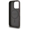 Чохол Guess Grained Hot Stamp Peony Pattern Triangle Logo для iPhone 16 Pro Max Brown with MagSafe (GUHMP16XPGBTMW)