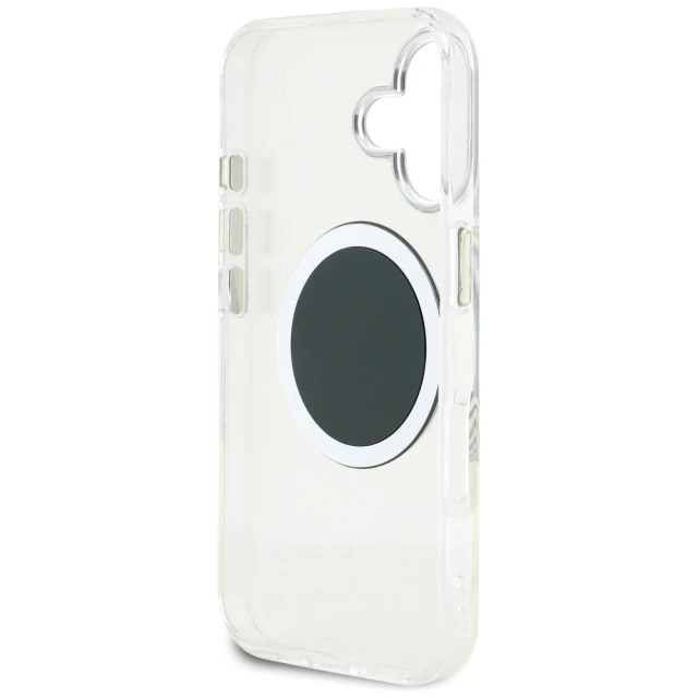 Чохол Guess IML Metal Colored Circle Classic Logo для iPhone 16 Black with MagSafe (GUHMP16SHTDRCEDK)