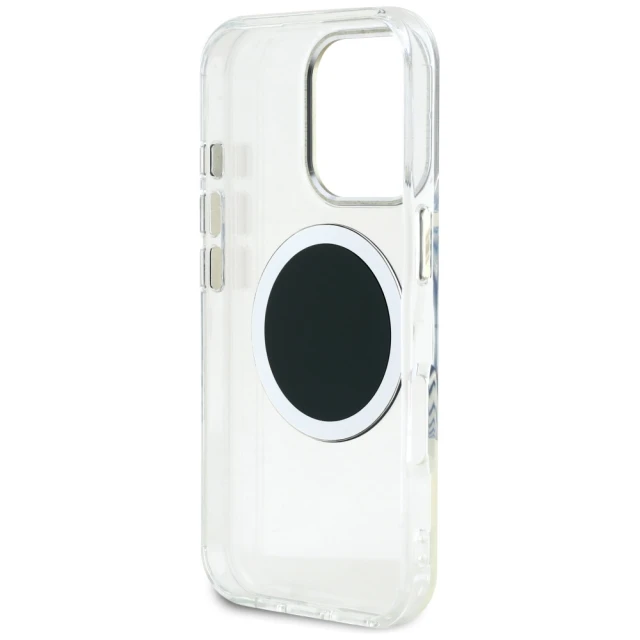 Чохол Guess IML Metal Colored Circle Classic Logo для iPhone 16 Pro Black with MagSafe (GUHMP16LHTDRCEDK)