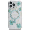 Чохол Guess Resin Flower Glitter для iPhone 16 Pro Turquoise with MagSafe (GUHMP16LRBFGFGMQ)