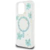 Чохол Guess Resin Flower Glitter для iPhone 16 Pro Max Turquoise with MagSafe (GUHMP16XRBFGFGMQ)