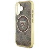 Чохол Guess IML Metal Glitter 4G Circle Triangle для iPhone 16 Brown with MagSafe (GUHMP16SHG4PRTGW)