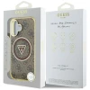 Чохол Guess IML Metal Glitter 4G Circle Triangle для iPhone 16 Brown with MagSafe (GUHMP16SHG4PRTGW)