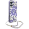 Чохол Guess Palm Trees Triangle Pearl Strap для iPhone 16 Purple with MagSafe (GUHMP16SHPCTPLSU)